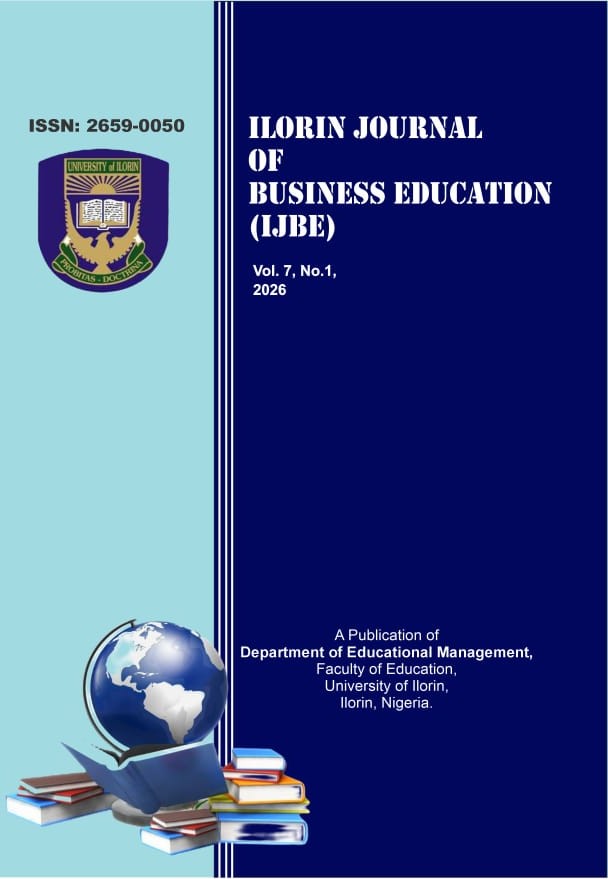 					View Vol. 7 No. 1 (2026): ILORIN JOURNAL OF BUSINESS EDUCATION (IJBE)
				